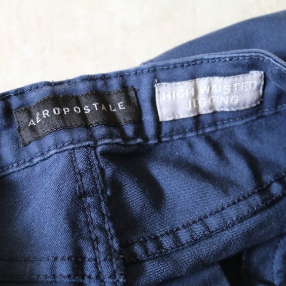 AEROPOSTALE Seriously Stretchy Skinny Ankle High-Rise Jegging - Navy, Sz 2 Short - Picture 11 of 15